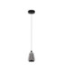 Alish Slim Pendant Ceiling Light Matt Black Smokey LED 8W 330lm 3000K-1