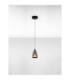 Alish Slim Pendant Ceiling Light Matt Black Smokey LED 8W 330lm 3000K-4