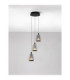 Alish Cluster Pendant Ceiling Light Matt Black Smokey Triac Dimmable LED 24W 990lm 3000K-4