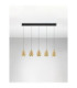 Alish Bar Pendant Ceiling Light Brass Gold Matt Black Champagne Triac Dimmable LED 37W 2112lm 3000K-3