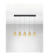 Alish Bar Pendant Ceiling Light Brass Gold Matt Black Champagne Triac Dimmable LED 37W 2112lm 3000K-4