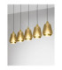 Alish Bar Pendant Ceiling Light Brass Gold Matt Black Champagne Triac Dimmable LED 37W 2112lm 3000K-5