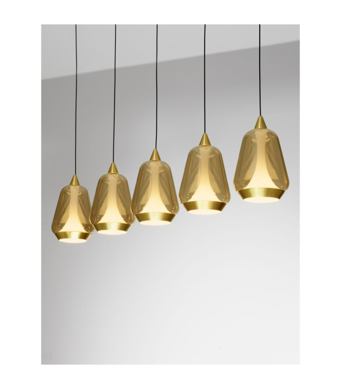 Alish Bar Pendant Ceiling Light Brass Gold Matt Black Champagne Triac Dimmable LED 37W 2112lm 3000K-5