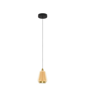 Alish Slim Pendant Ceiling Light Brass Gold Matt Black Champagne LED 8W 433lm 3000K-1