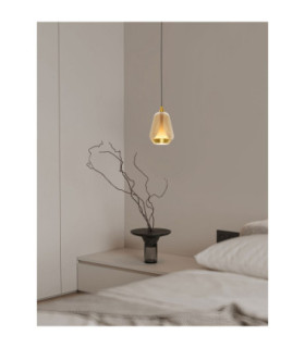 Alish Slim Pendant Ceiling Light Brass Gold Matt Black Champagne LED 8W 433lm 3000K-2