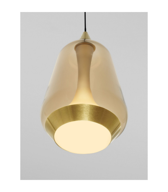 Alish Slim Pendant Ceiling Light Brass Gold Matt Black Champagne LED 8W 433lm 3000K-5
