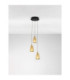 Alish Cluster Pendant Ceiling Light Brass Gold Matt Black Champagne Triac Dimmable LED 24W 1299lm 3000K-4