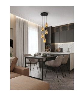 Alish Cluster Pendant Ceiling Light Brass Gold Matt Black Champagne Triac Dimmable LED 40W 2165lm 3000K-2