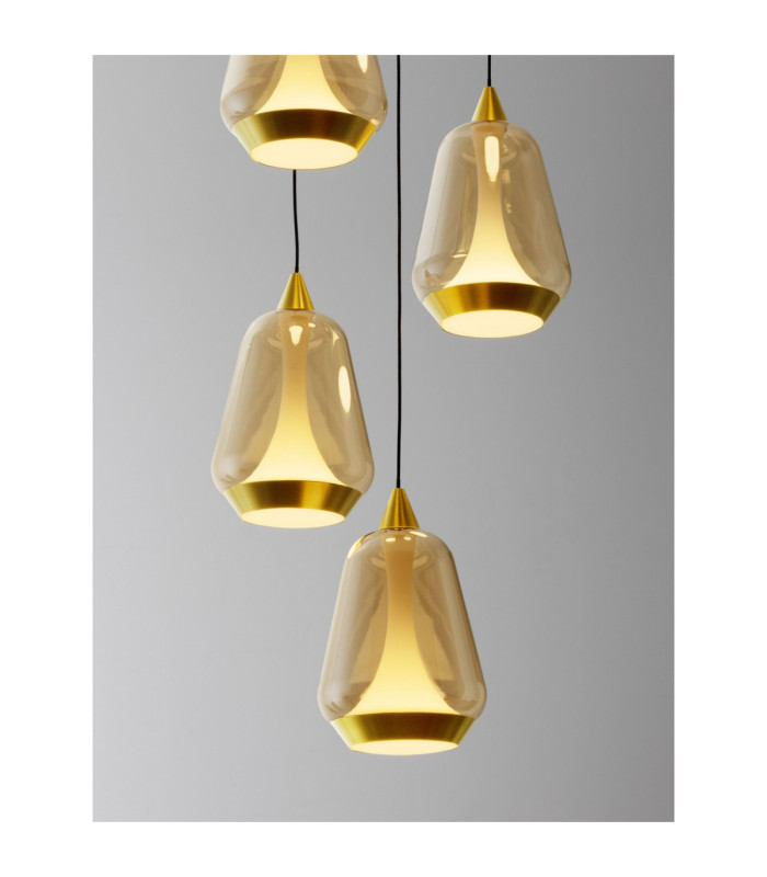 Alish Cluster Pendant Ceiling Light Brass Gold Matt Black Champagne Triac Dimmable LED 40W 2165lm 3000K-5