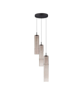 Sano Cluster Pendant Ceiling Light Matt Black Moca Brown LED 9W 540lm 3000K-1