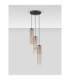 Sano Cluster Pendant Ceiling Light Matt Black Moca Brown LED 9W 540lm 3000K-3
