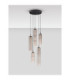 Sano Cluster Pendant Ceiling Light Matt Black Moca Brown Triac Dimmable LED 15W 900lm 3000K-3