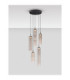 Sano Cluster Pendant Ceiling Light Matt Black Moca Brown Triac Dimmable LED 15W 900lm 3000K-4