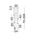 Sano Cluster Pendant Ceiling Light Matt Black Moca Brown Triac Dimmable LED 15W 900lm 3000K-6