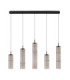 Sano Bar Pendant Ceiling Light Matt Black Moca Brown Triac Dimmable LED 18W 1080lm 3000K-1
