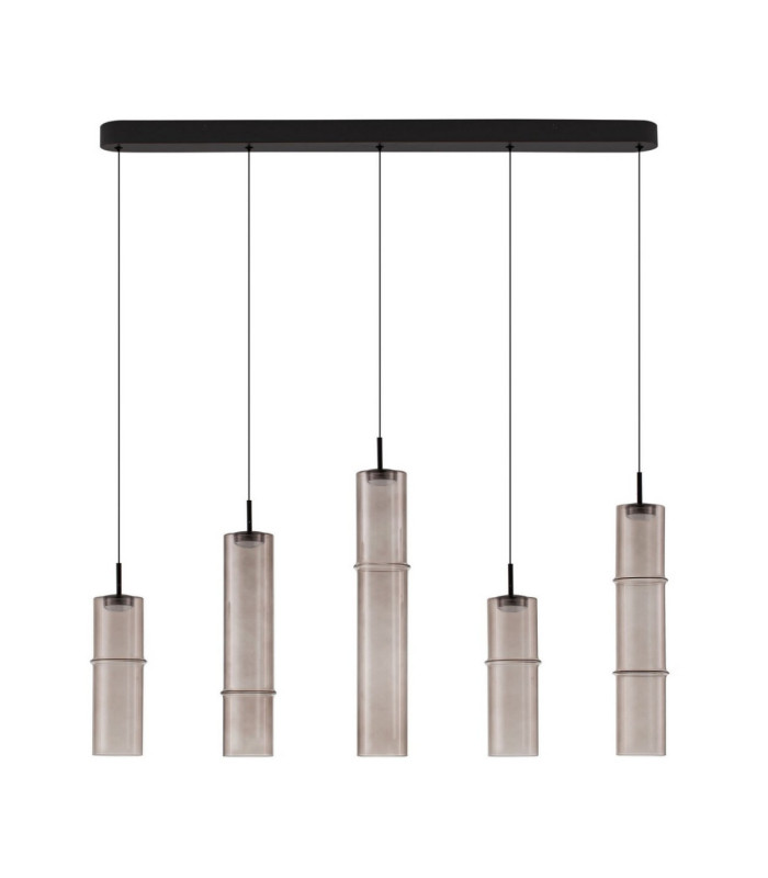 Sano Bar Pendant Ceiling Light Matt Black Moca Brown Triac Dimmable LED 18W 1080lm 3000K-1