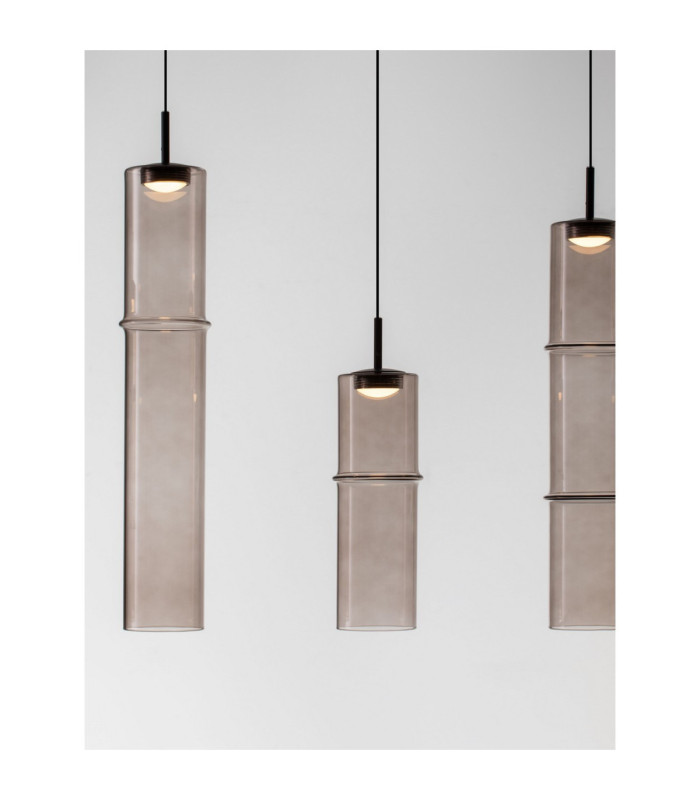 Sano Bar Pendant Ceiling Light Matt Black Moca Brown Triac Dimmable LED 18W 1080lm 3000K-5
