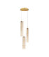 Sano Cluster Pendant Ceiling Light Glossy Brushed Gold Cognac LED 9W 540lm 3000K-1