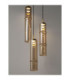 Sano Cluster Pendant Ceiling Light Glossy Brushed Gold Cognac LED 9W 540lm 3000K-5
