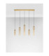 Sano Bar Pendant Ceiling Light Glossy Brushed Gold Cognac Triac Dimmable LED 18W 1080lm 3000K-3