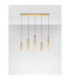 Sano Bar Pendant Ceiling Light Glossy Brushed Gold Cognac Triac Dimmable LED 18W 1080lm 3000K-4