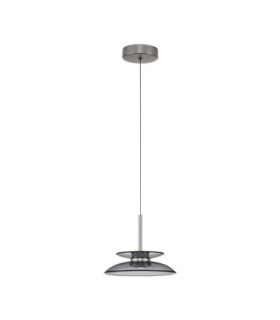 Esti Dome Pendant Ceiling Light Smokey Foggy Nickel Triac Dimmable LED 10W 543lm 3000K-1