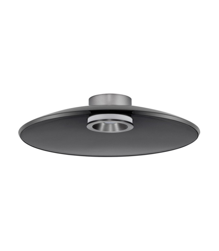 Esti Bowl Semi Flush Ceiling Light Smokey Foggy Nickel Triac Dimmable LED 33W 1721lm 3000K-1
