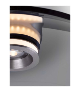 Esti Bowl Semi Flush Ceiling Light Smokey Foggy Nickel Triac Dimmable LED 33W 1721lm 3000K-2