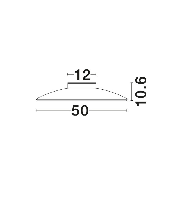 Esti Bowl Semi Flush Ceiling Light Smokey Foggy Nickel Triac Dimmable LED 33W 1721lm 3000K-6