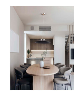 Esti Dome Pendant Ceiling Light Smokey Foggy Nickel Triac Dimmable LED 21W 1420lm 3000K-2