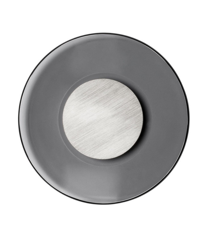 Esti Flush Wall Lamp Smokey Foggy Nickel LED 17W 248lm 3000K-1