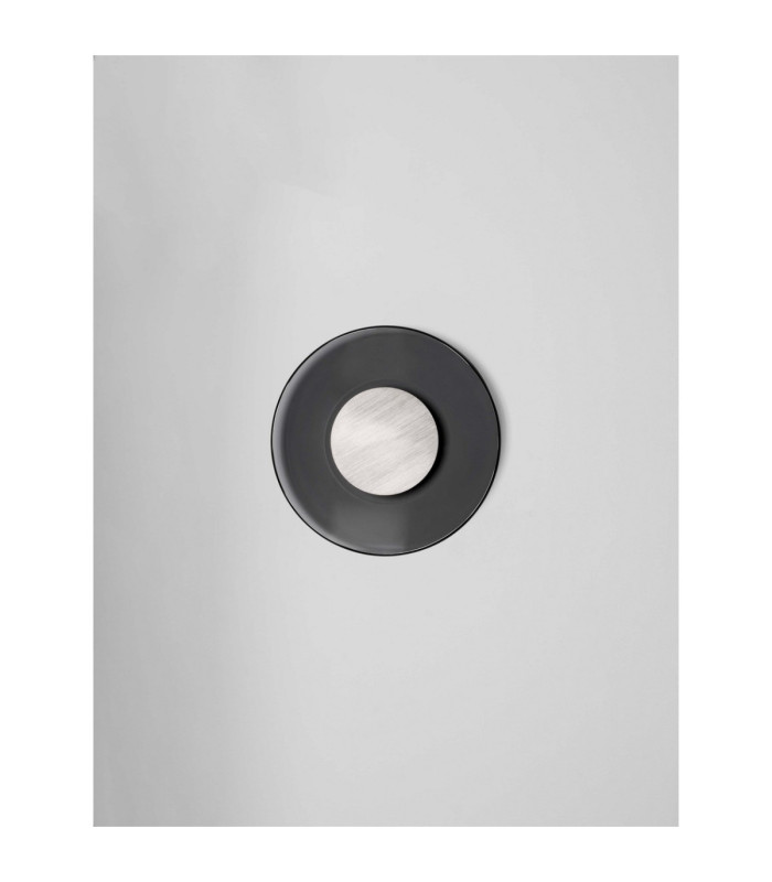 Esti Flush Wall Lamp Smokey Foggy Nickel LED 17W 248lm 3000K-3