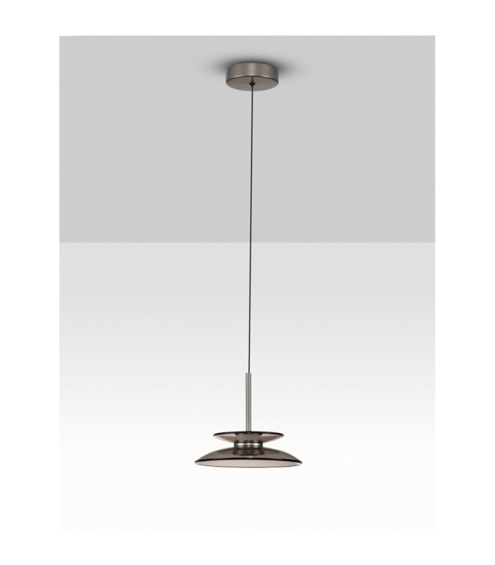 Esti Dome Pendant Ceiling Light Dark Brown Foggy Nickel Triac Dimmable LED 10W 543lm 3000K-3