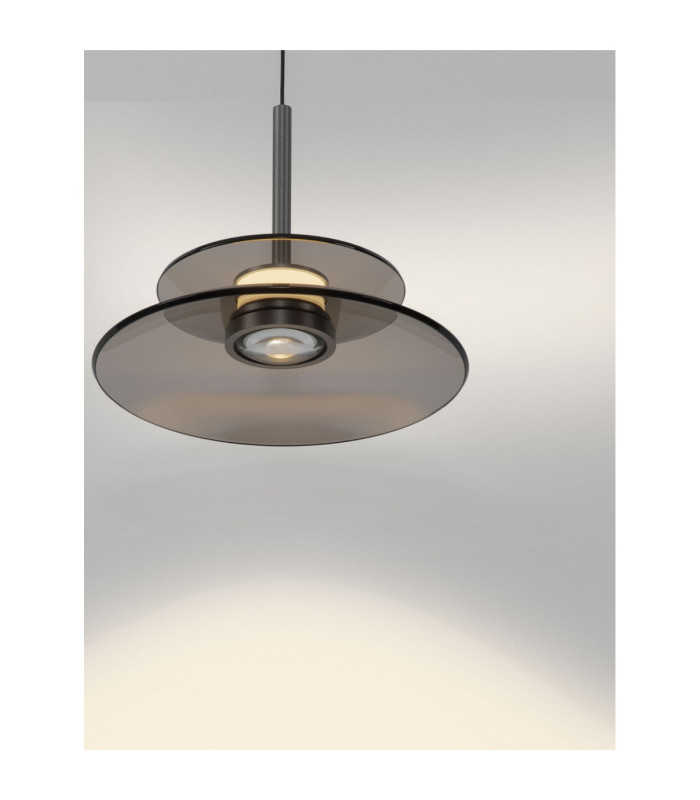 Esti Dome Pendant Ceiling Light Dark Brown Foggy Nickel Triac Dimmable LED 10W 543lm 3000K-6