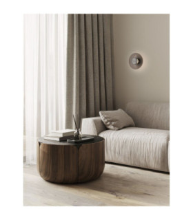 Esti Flush Wall Lamp Dark Brown Foggy Nickel Triac Dimmable LED 7W 180lm 3000K-2