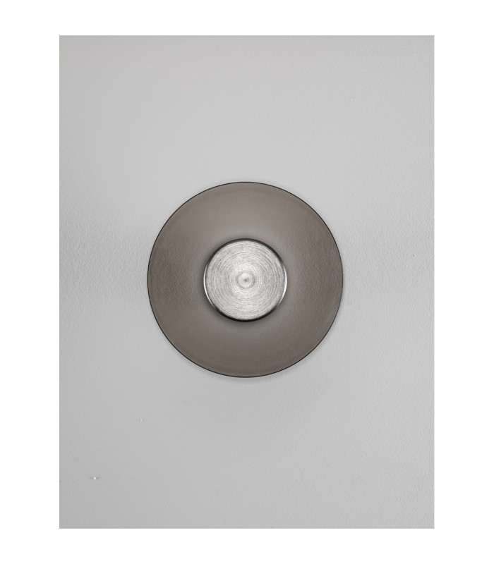 Esti Flush Wall Lamp Dark Brown Foggy Nickel Triac Dimmable LED 7W 180lm 3000K-4