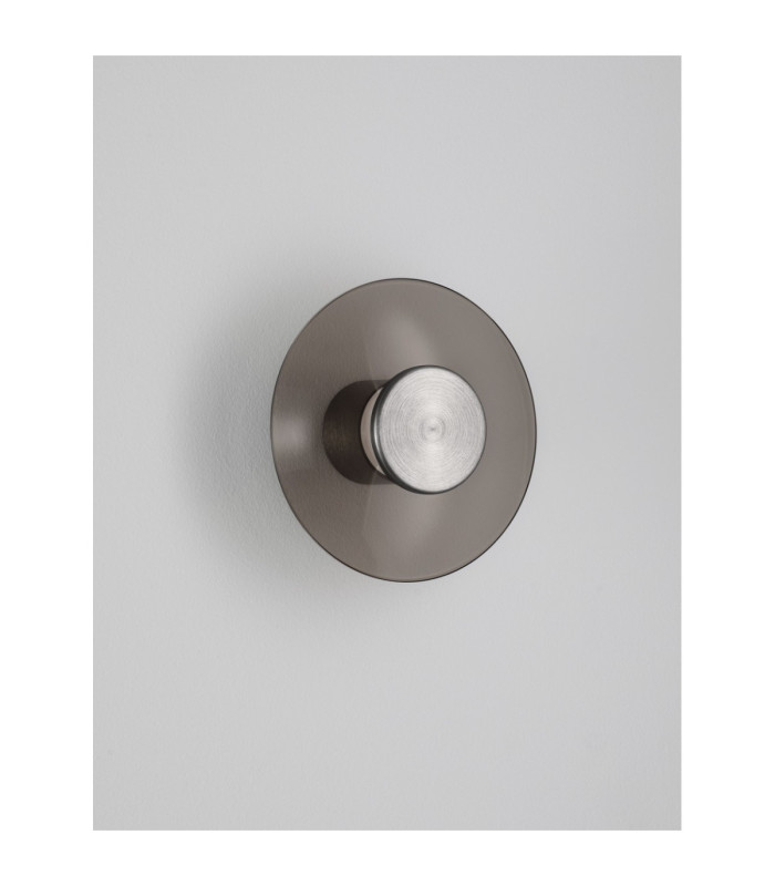 Esti Flush Wall Lamp Dark Brown Foggy Nickel Triac Dimmable LED 7W 180lm 3000K-5