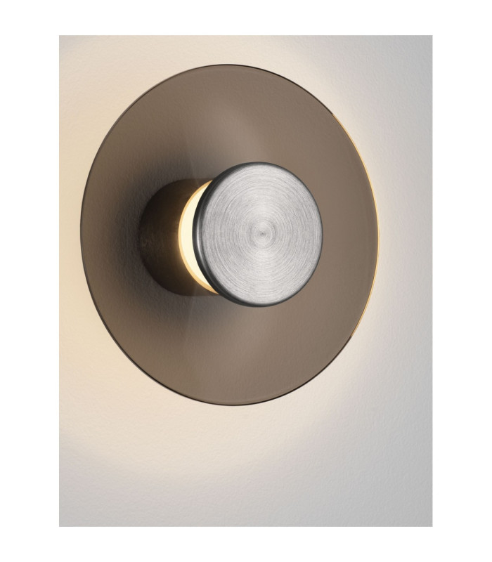 Esti Flush Wall Lamp Dark Brown Foggy Nickel Triac Dimmable LED 7W 180lm 3000K-8