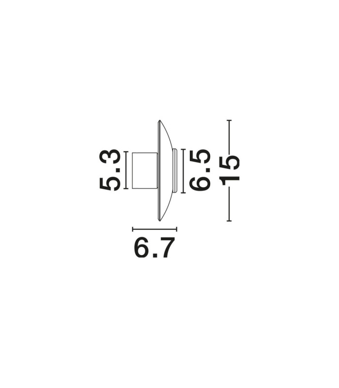 Esti Flush Wall Lamp Dark Brown Foggy Nickel Triac Dimmable LED 7W 180lm 3000K-9