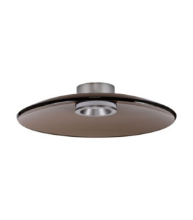 Esti Bowl Semi Flush Ceiling Light Dark Brown Foggy Nickel Triac Dimmable LED 33W 1721lm 3000K-1