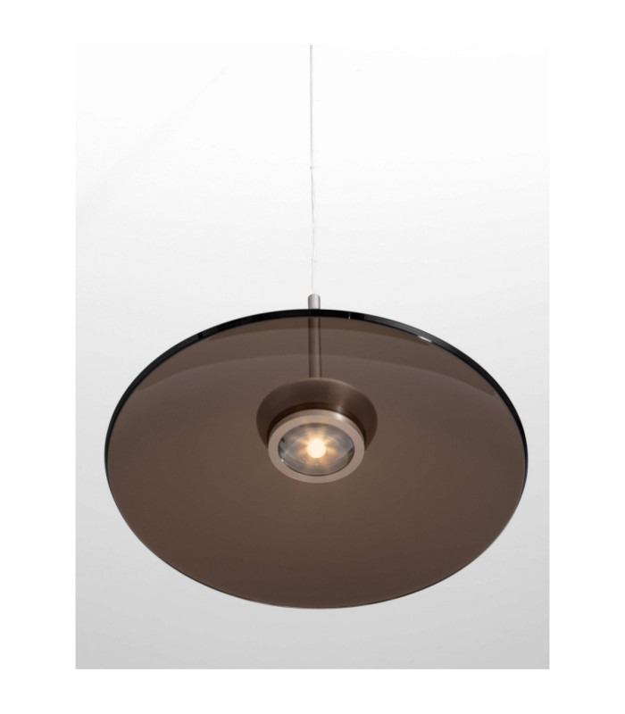 Esti Dome Pendant Ceiling Light Dark Brown Foggy Nickel Triac Dimmable LED 21W 1420lm 3000K-5