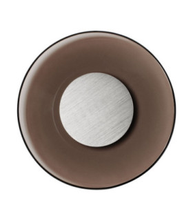 Esti Flush Wall Lamp Dark Brown Foggy Nickel LED 17W 248lm 3000K-1