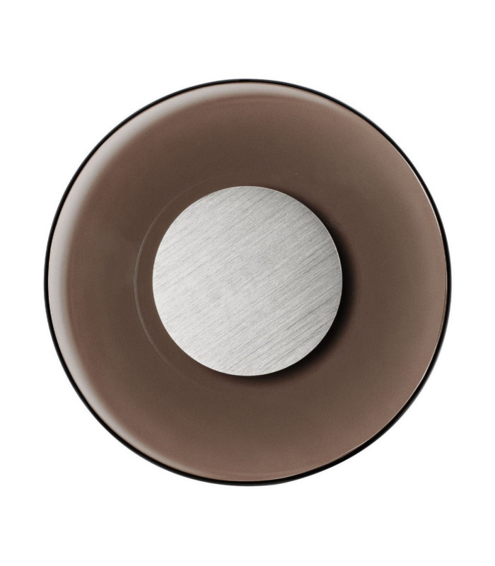 Esti Flush Wall Lamp Dark Brown Foggy Nickel LED 17W 248lm 3000K-1