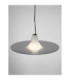 Lora 45cm Dome Pendant Ceiling Light Smokey Milky Matt Black E27 1x12W-5