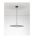 Lora 60cm Dome Pendant Ceiling Light Smokey Milky Matt Black E27 1x12W-3