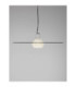 Lora 60cm Dome Pendant Ceiling Light Smokey Milky Matt Black E27 1x12W-5
