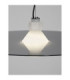 Lora 60cm Dome Pendant Ceiling Light Smokey Milky Matt Black E27 1x12W-6