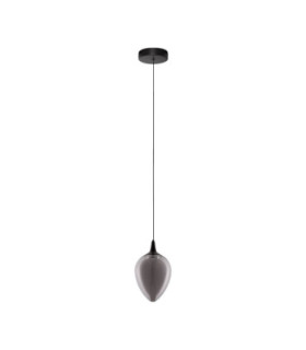 Nali Slim Pendant Ceiling Light Smokey Matt Black LED 6W 238lm 3000K-1