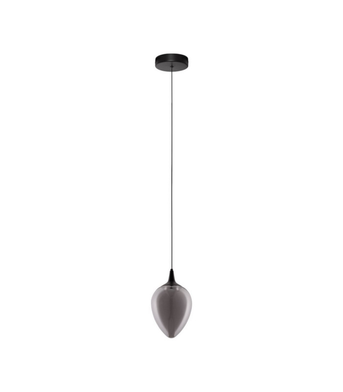 Nali Slim Pendant Ceiling Light Smokey Matt Black LED 6W 238lm 3000K-1