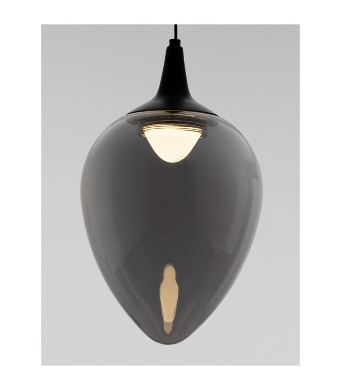 Nali Slim Pendant Ceiling Light Smokey Matt Black LED 6W 238lm 3000K-2